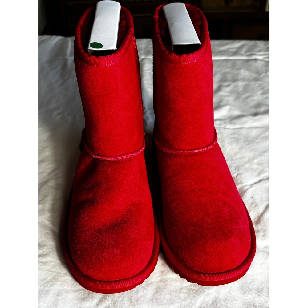 UGG Kids Classic II Samba Red Suede Sheepskin Boots 1017703K Size 4